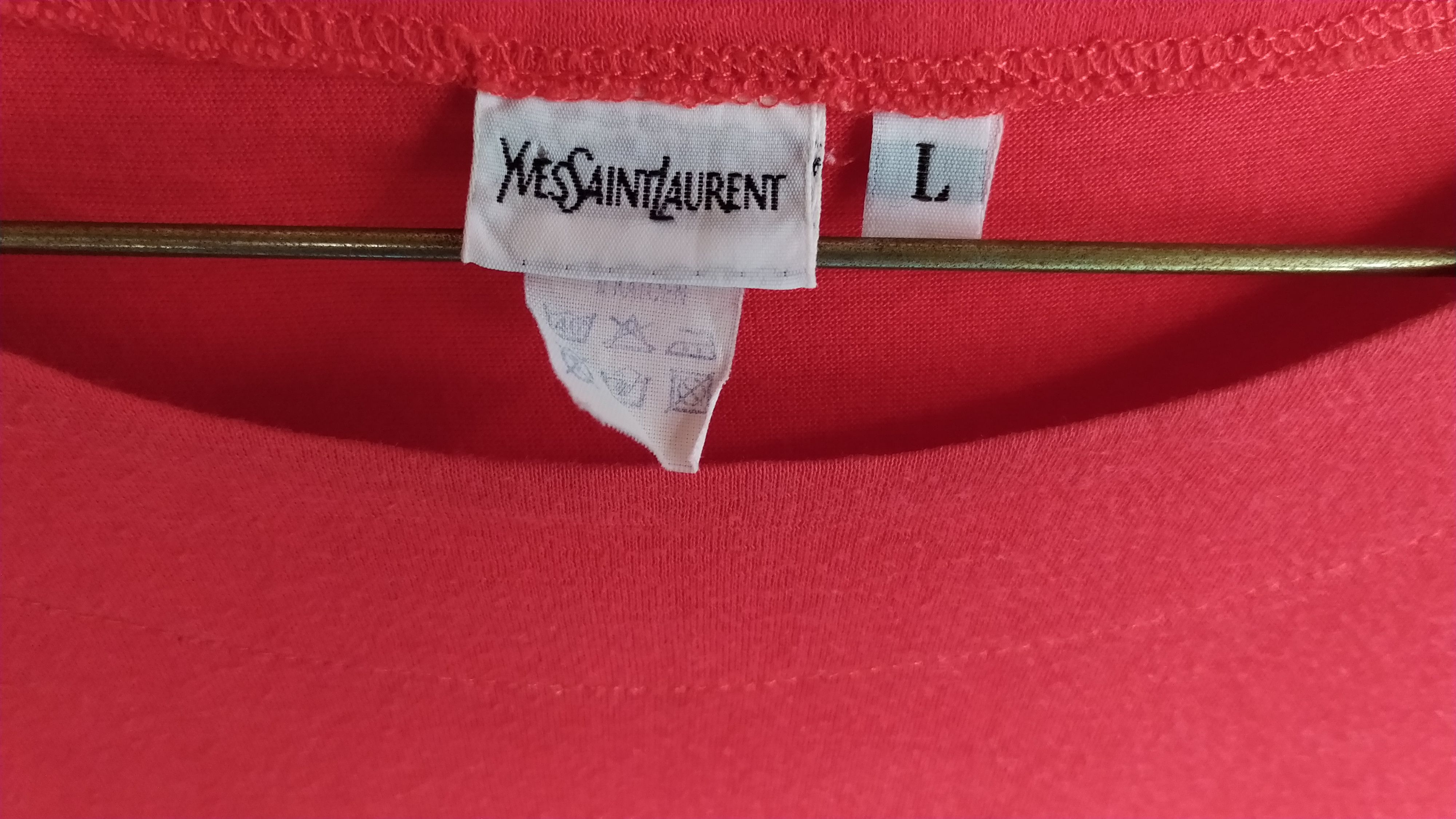 Yves Saint Laurent Vtg YVES SAINT LAUREN big logo unisex tee size L Size L / US 10 / IT 46 - 10 Thumbnail
