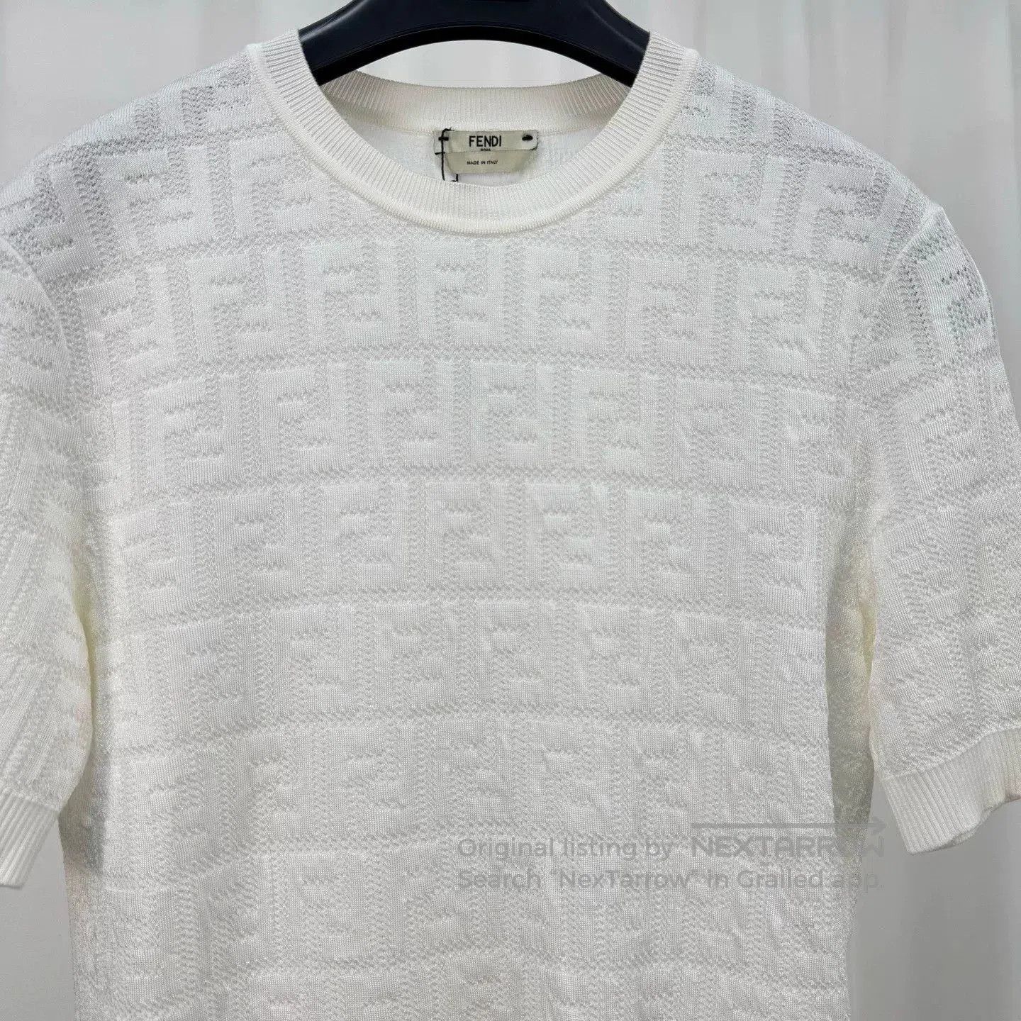 Fendi Fendi All-Over FF Logo Cutout Knit Top. Size S / US 4 / IT 40 - 3 Thumbnail