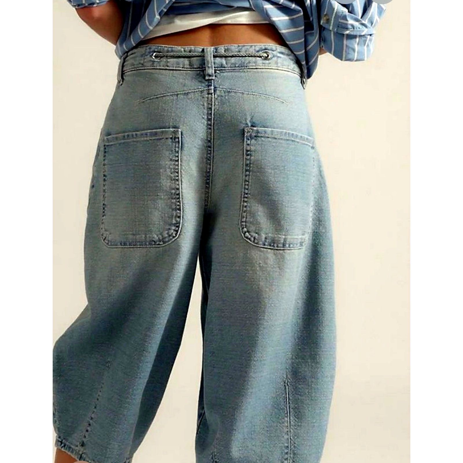 Free People Free People Amada Crop Barrel Jeans Amor 28 Size 28" / US 6 / IT 42 - 6 Thumbnail