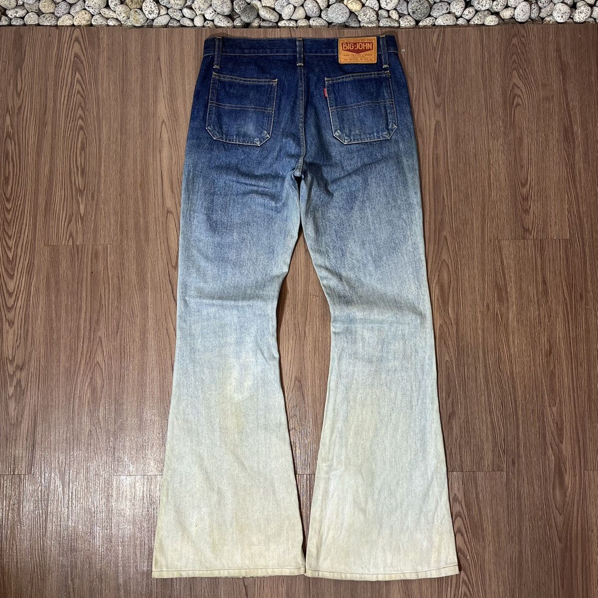 Big John Big John Vintage Washed Bush Button Up Bell Bottom Jeans Size US 32 / EU 48 - 2 Thumbnail