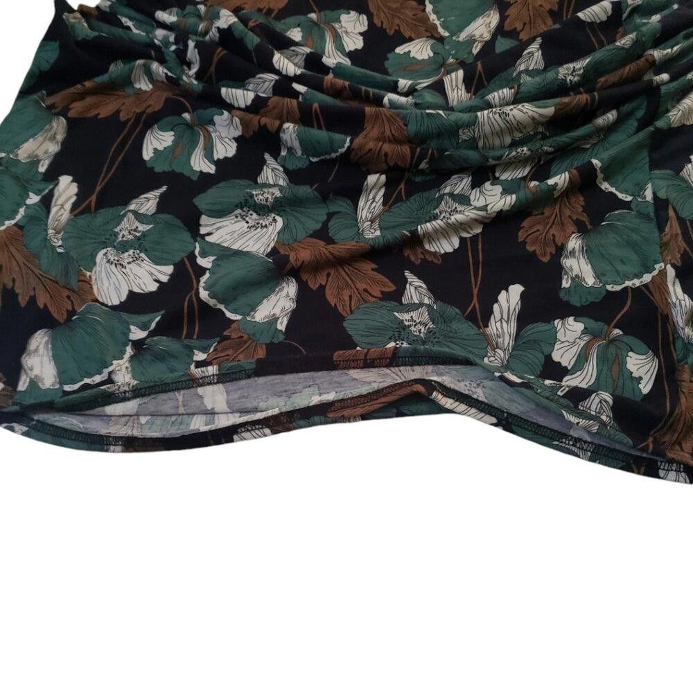 Designer CT1781 Urban Coco High Waist Green & Brown Maxi Skirt XL Size 40" / US 18 - 3 Thumbnail