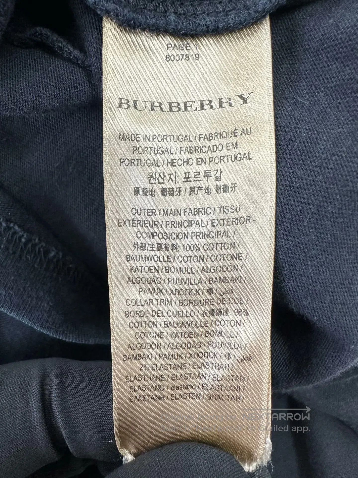 Burberry Burberry Black Plaid Letter Logo Short Sleeve| Size US XL / EU 56 / 4 - 4 Thumbnail