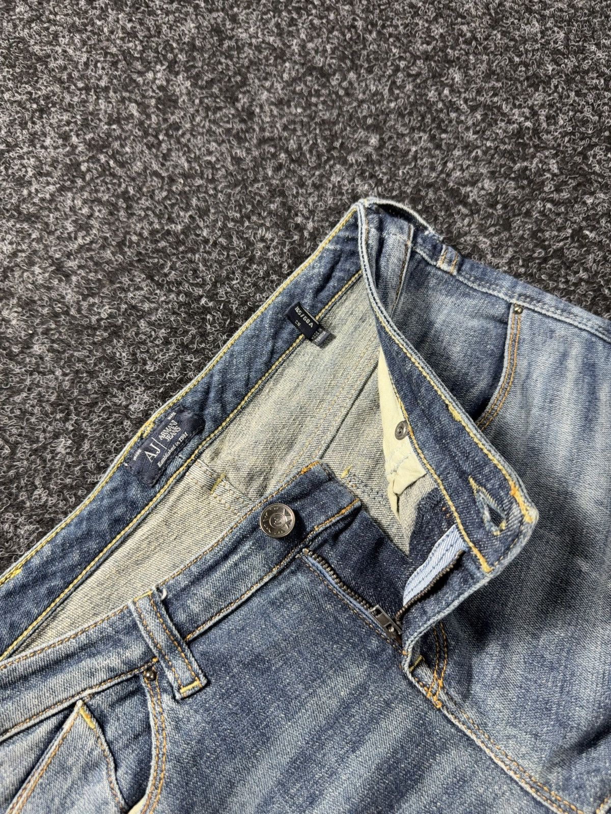 Giorgio Armani Luxury 00s Armani Jeans Slim Tapered Denim Pants Rock Y2K Size 27" / US 4 / IT 40 - 9 Thumbnail