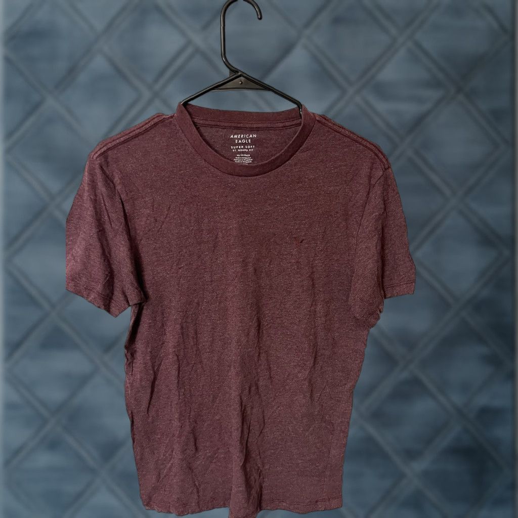 American Eagle Outfitters VINTAGE American Eagle Men’s T-Shirt XS Burgundy Crew Neck Short Sleeve Logo All Seasons Size US XS / EU 42 / 0 - 1 Thumbnail