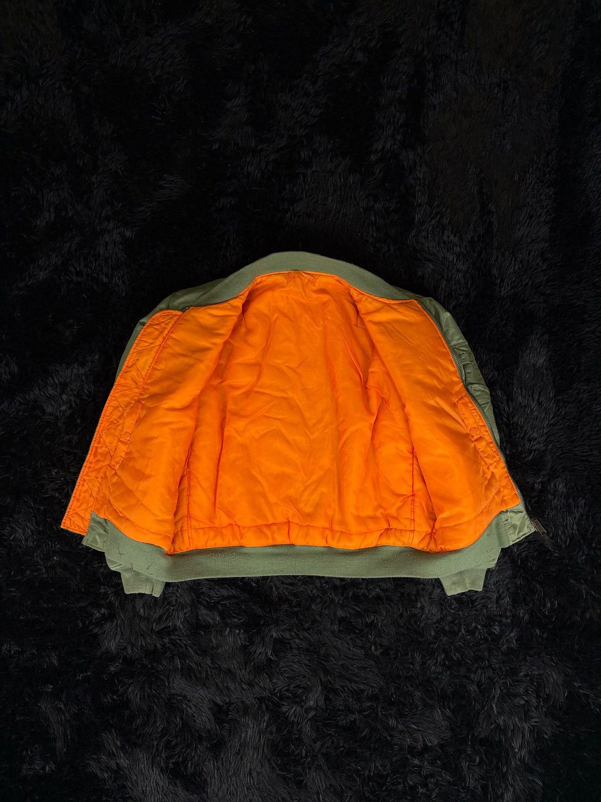 Vintage Vintage MA-1 Alpha Flight Military Khaki Bomber Jacket Size US L / EU 52-54 / 3 - 7 Thumbnail