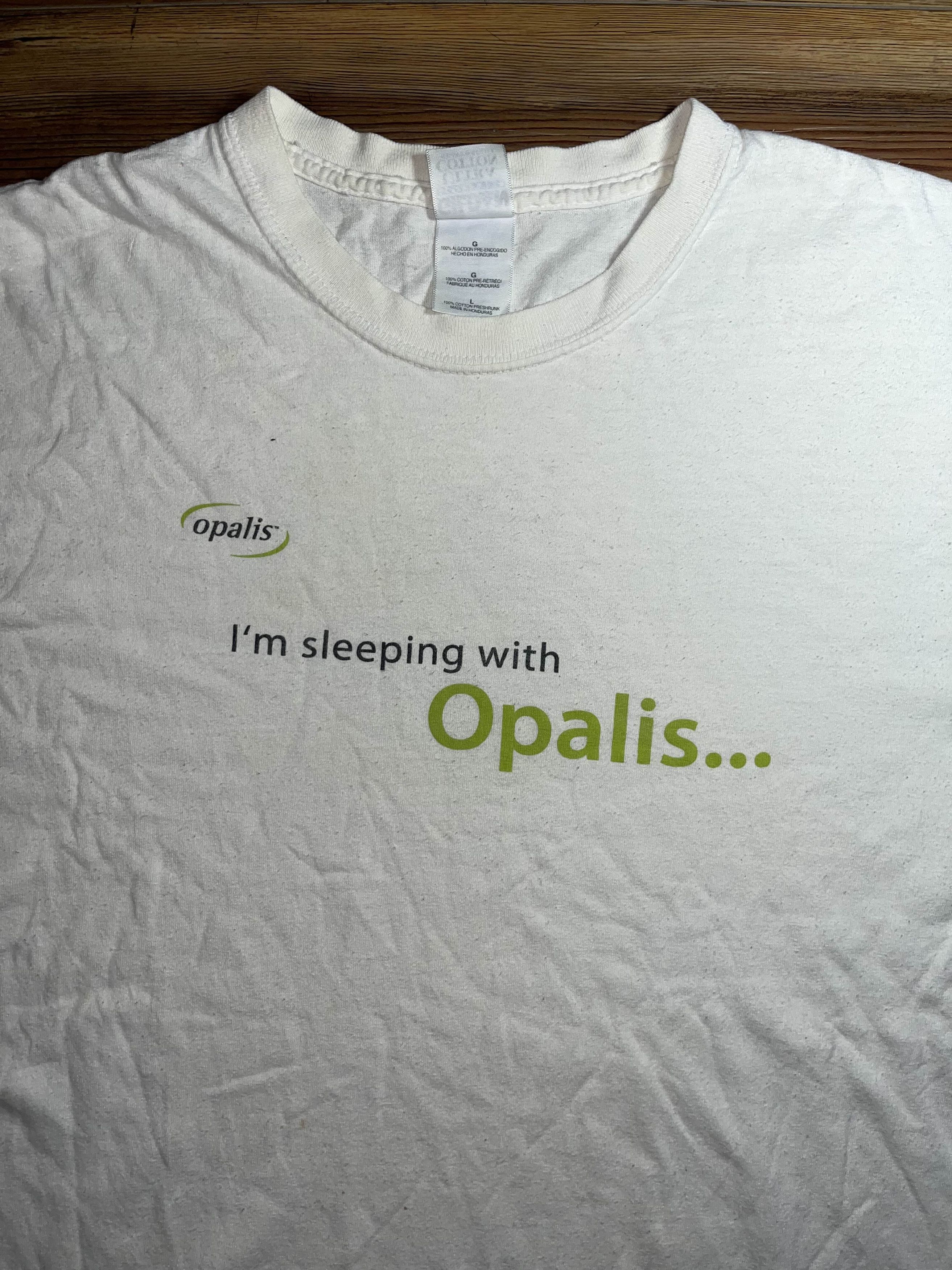 Microsoft × Vintage Y2K Parody I'm Sleeping With Opalis Shirt Size US L / EU 52-54 / 3 - 1 Thumbnail