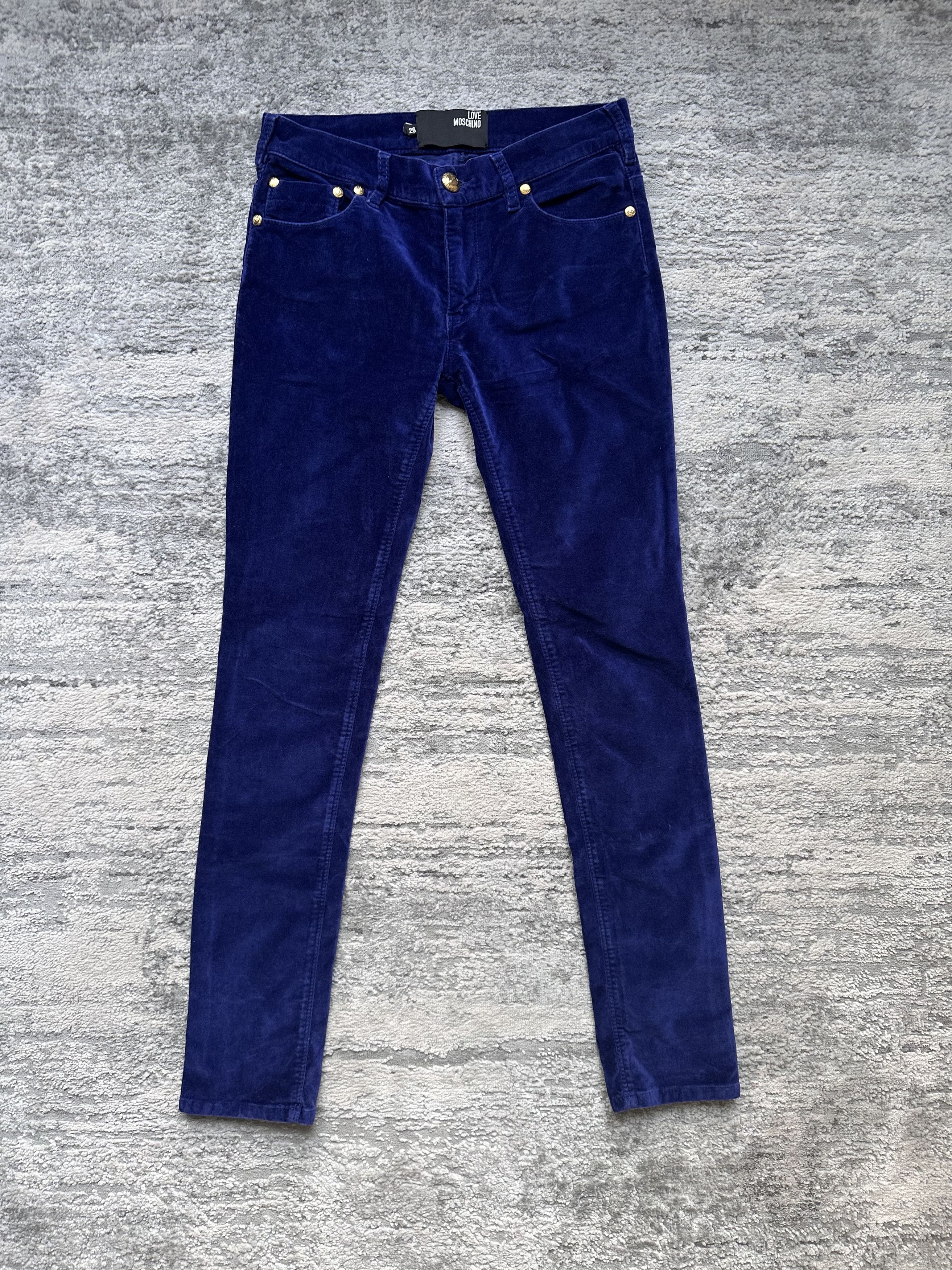Love Moschino Love Moschino Velour Pants Size 27" / US 4 / IT 40 - 1 Thumbnail