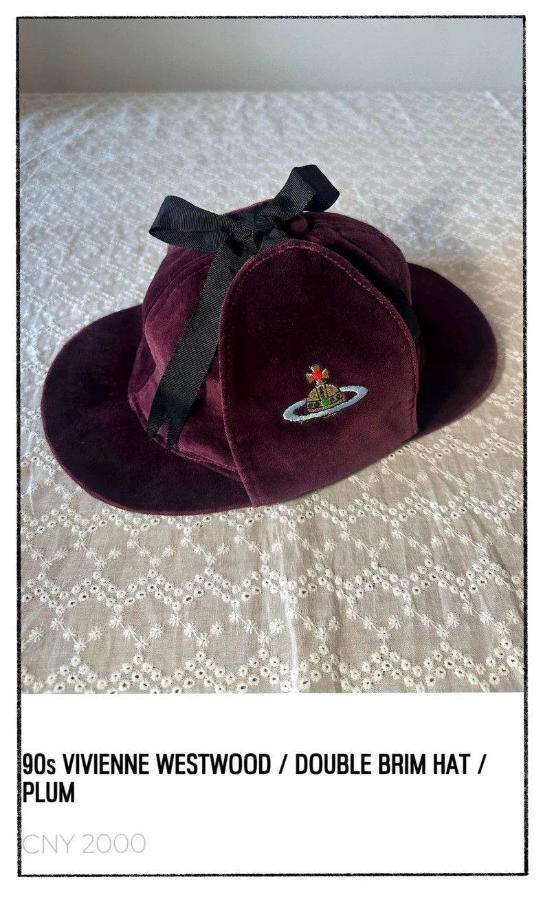 Vivienne Westwood Vivienne Westwood Silk velvet double brimmed hat Size ONE SIZE - 1 Thumbnail