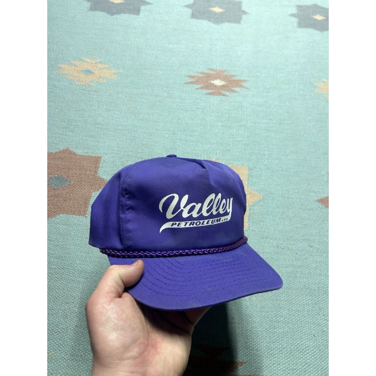 GAS VINTAGE GAS SnapBack Hat Cap Valley Petroleum Oil Gas Michigan Purple Adjustable Men Size ONE SIZE - 2 Thumbnail
