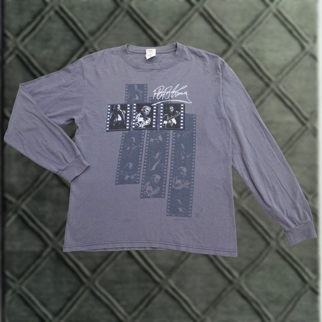 Anvil BB King Shirt Adult Size Medium Long Sleeve Live On Tour 2008 King Of The Blues Size US M / EU 48-50 / 2 - 1 Thumbnail