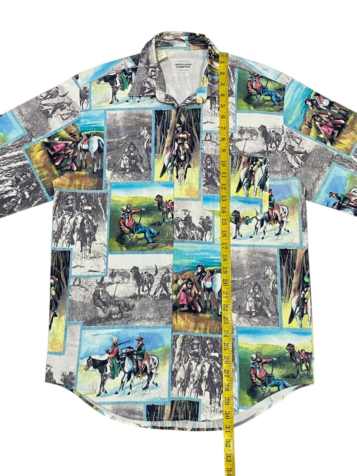 United Colors Of Benetton United Colors Of Benetton Cowboys Printed Shirt Button Ups Size US S / EU 44-46 / 1 - 12 Thumbnail