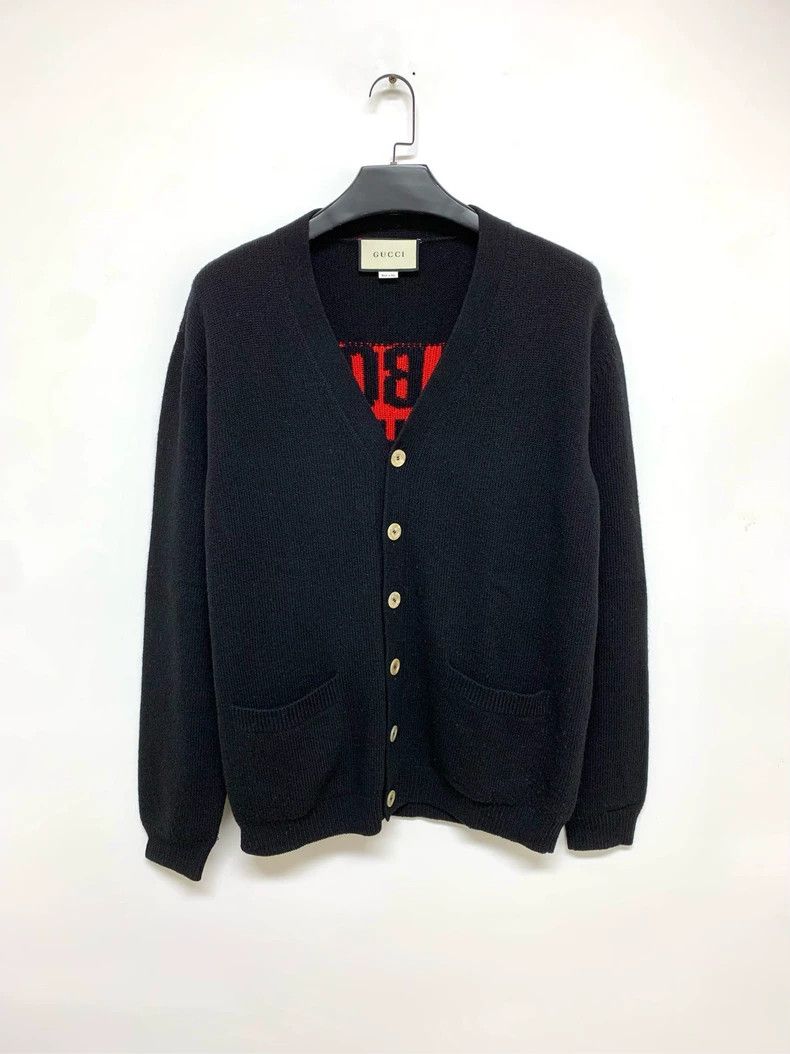 Gucci Gucci Black and Red Cardigan Sweater- DMC Size US L / EU 52-54 / 3 - 1 Thumbnail