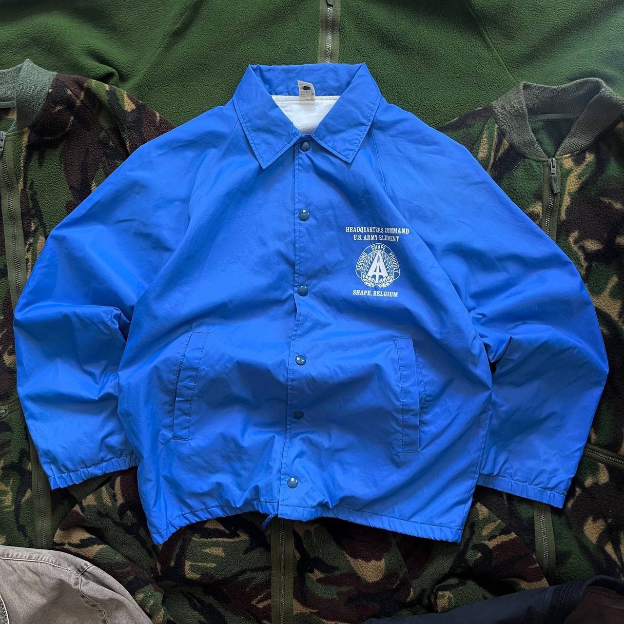 Vintage Rare 1980s Vintage Headquarters Command US Army Coach Jacket Size US M / EU 48-50 / 2 - 1 Thumbnail