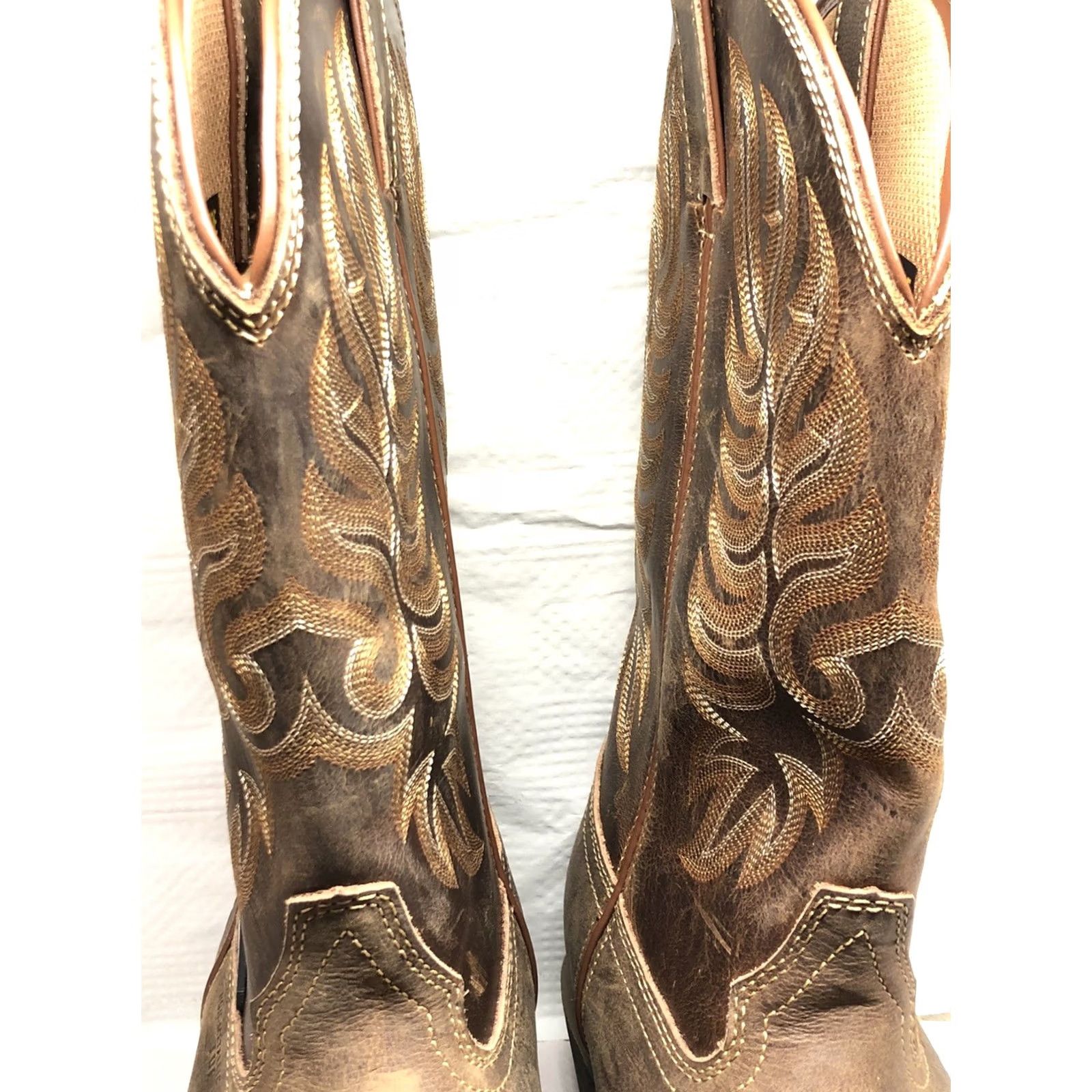 Doublet Double H Garza Mens Work Boots Size 13D Brown Western Waterproof Composite Toe Boot Mens Shoes Work Boots Size US 13 / EU 46 - 5 Thumbnail