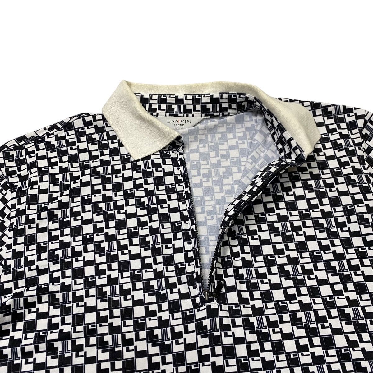 Lanvin Vintage Lanvin Sport monogram half zipper shirt Size US M / EU 48-50 / 2 - 6 Thumbnail