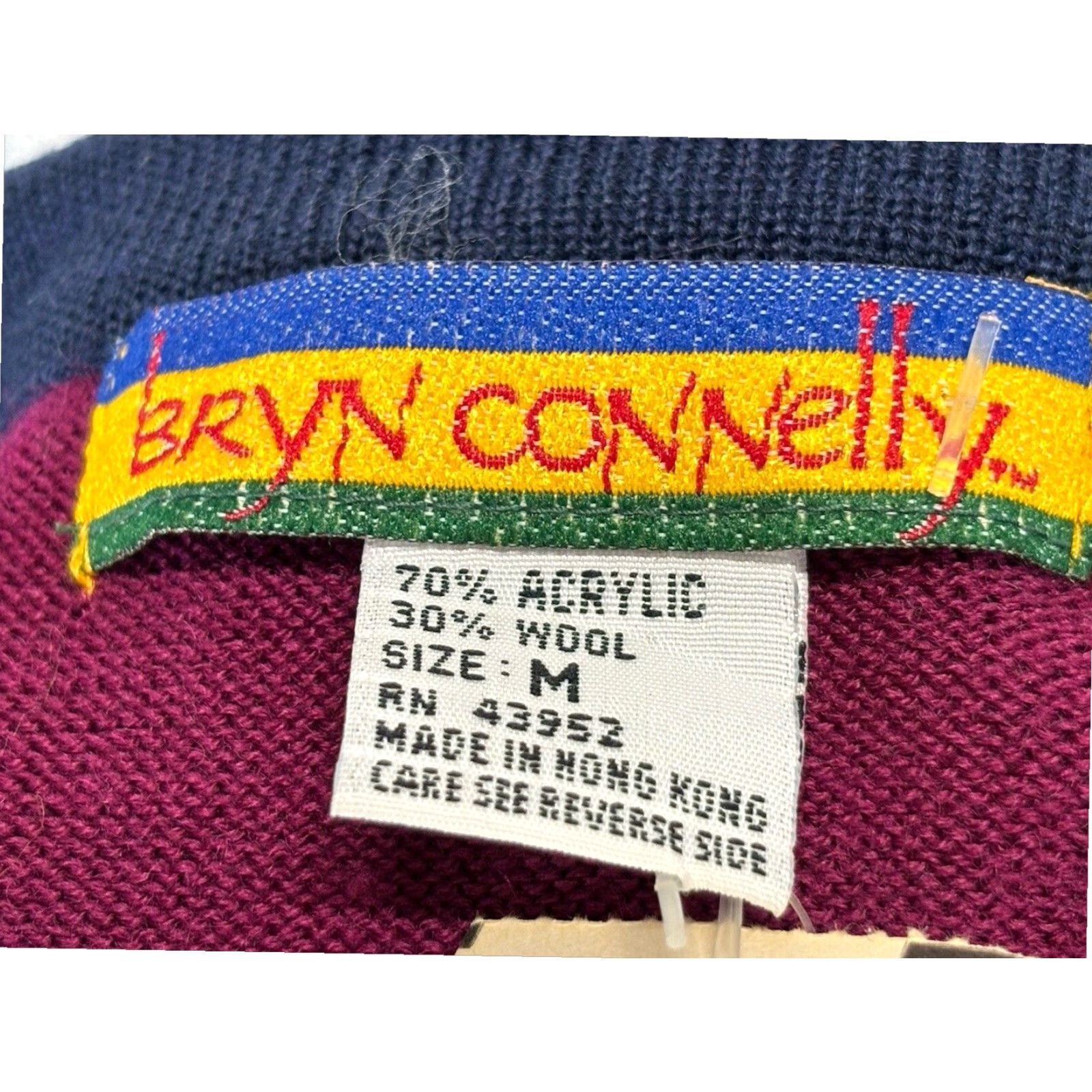 Vintage VINTAGE Bryn Connelly Women's Short Sleeve Knit Sweater Medium Berry Shoulder Pads 90s Classic Winter Size M / US 6-8 / IT 42-44 - 6 Thumbnail