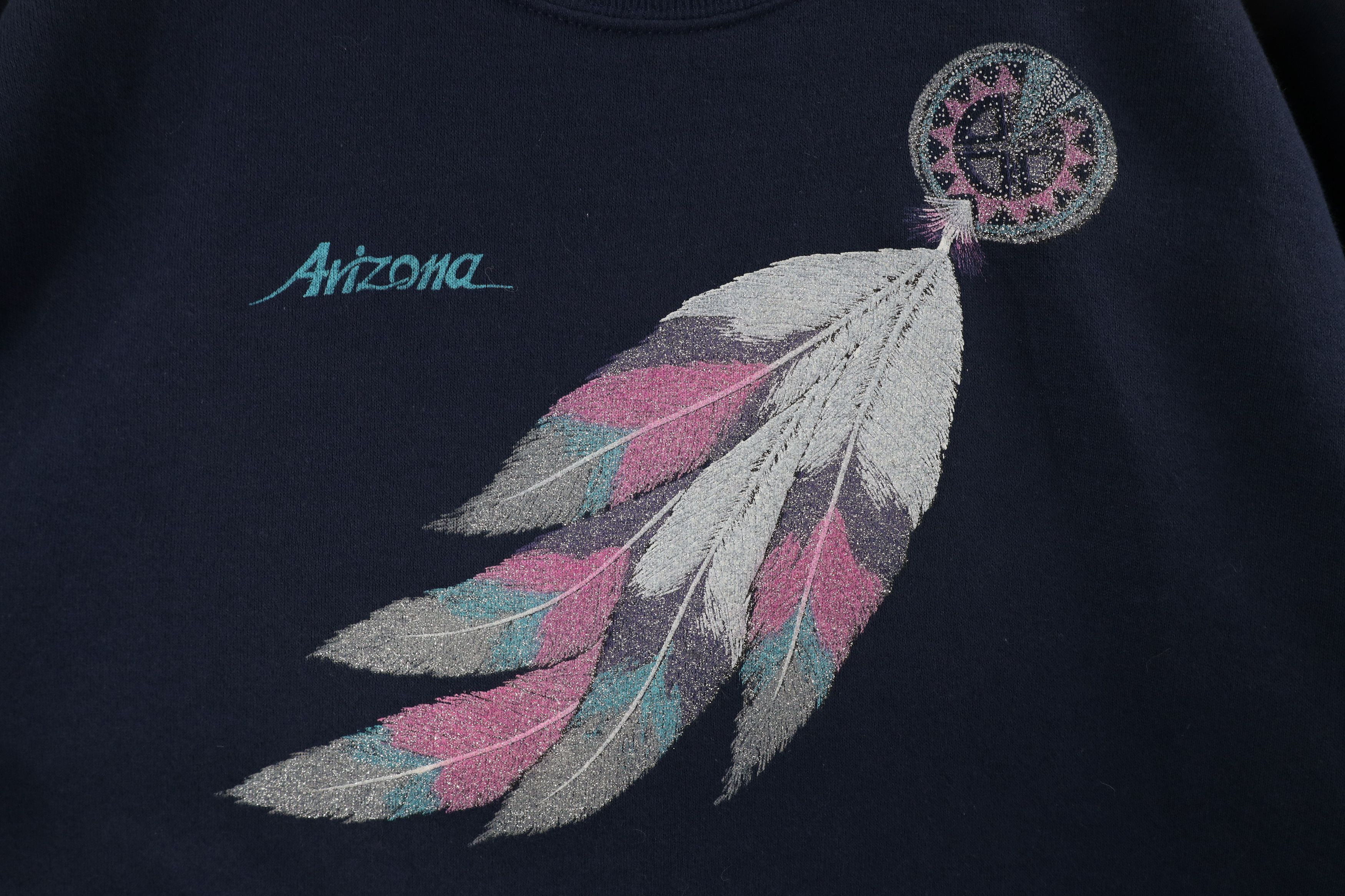 Vintage Vintage 90s Streetwear Out Arizona Feather Sweatshirt USA Size XXL / US 16-18 / IT 52-54 - 4 Thumbnail