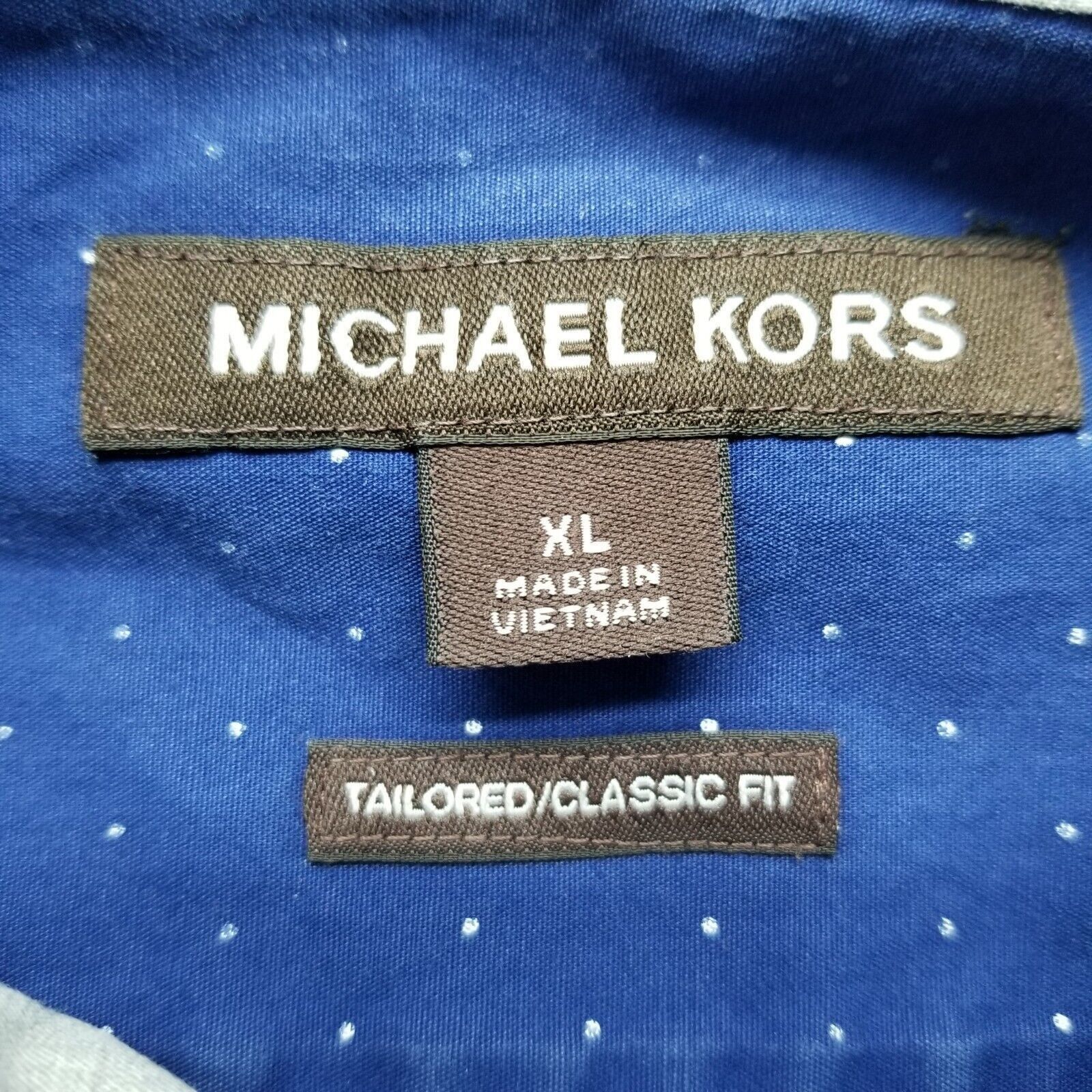 Michael Kors Michael Kors Shirt Mens XL Polka Dot Button Up Long Sleeve Size US XL / EU 56 / 4 - 8 Thumbnail