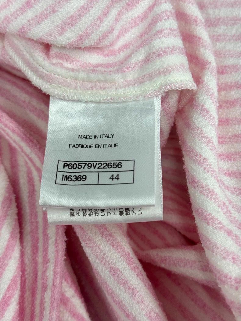 Chanel Chanel Pink and white colour block vertical striped pleate Size M / US 6-8 / IT 42-44 - 5 Thumbnail