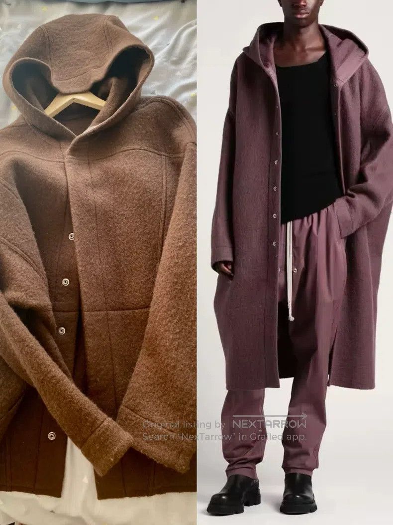 Rick Owens Rick Owens Cape-style brown wool semi-length coat| Size US M / EU 48-50 / 2 - 1 Thumbnail