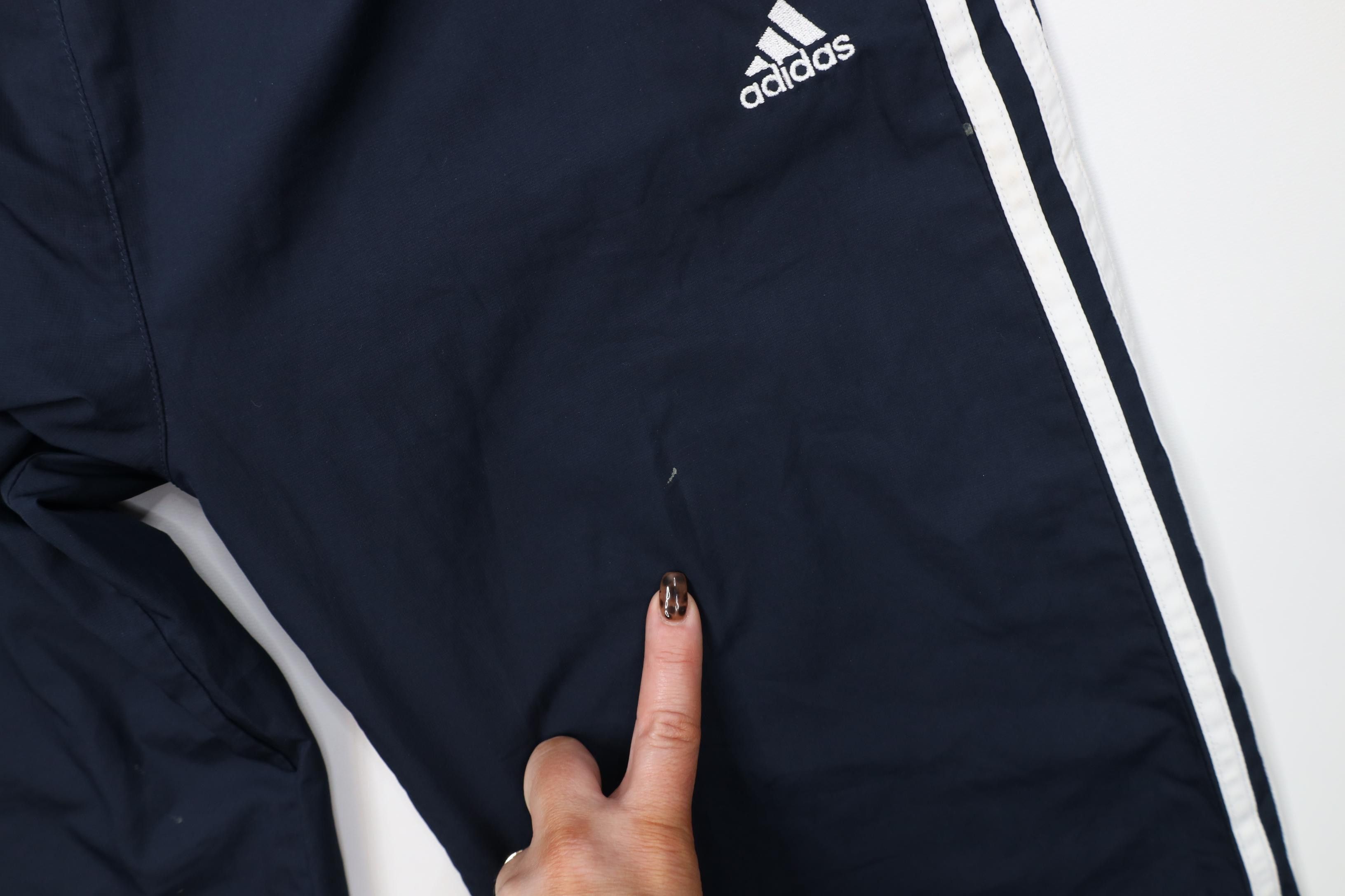 Adidas Vintage Y2K Adidas Striped Lined Wide Leg Windbreaker Pants Size 33" - 7 Thumbnail
