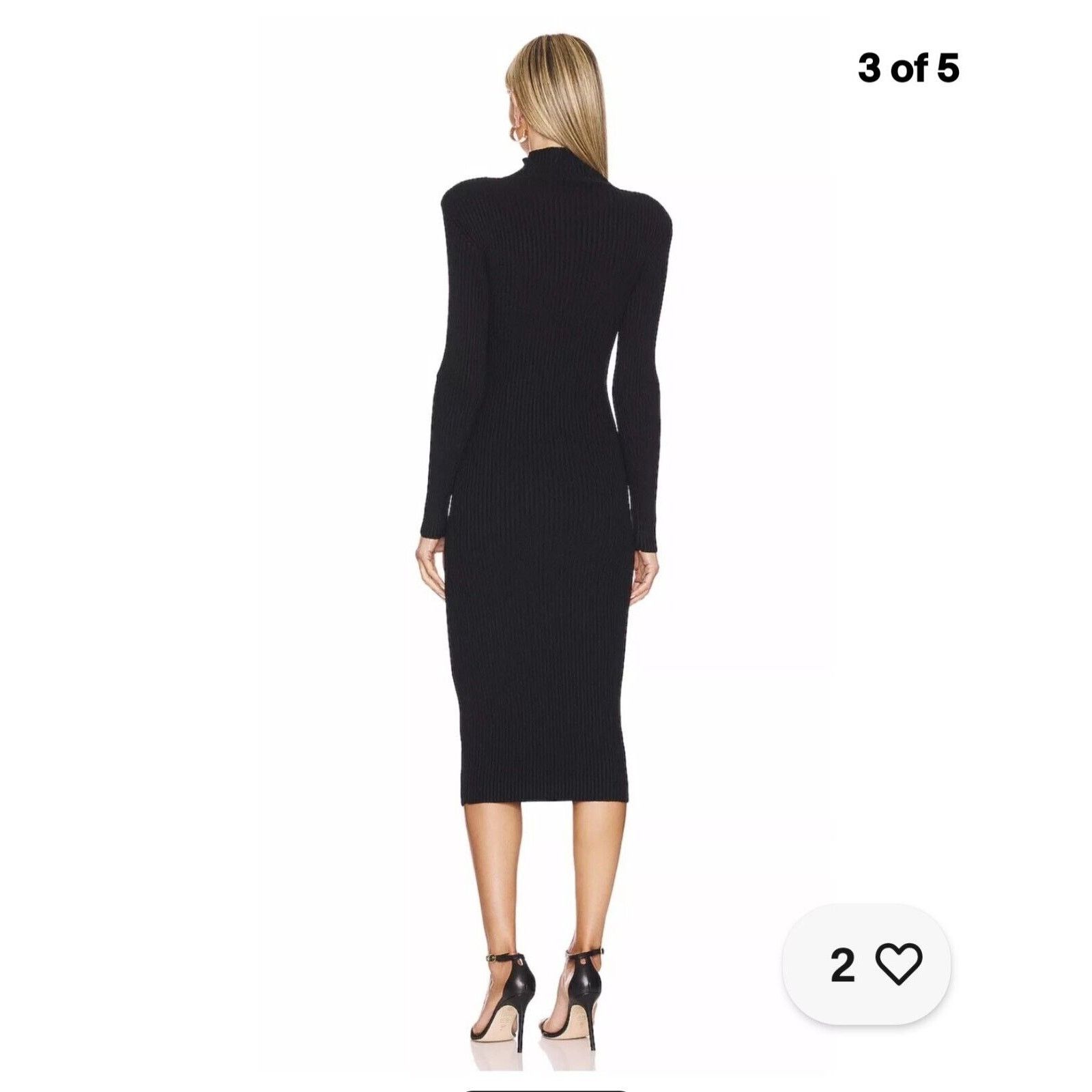 Other ASTR Abilene Long Sleeve Turtleneck Long Dress Medium Ribbed Size M / US 6-8 / IT 42-44 - 4 Thumbnail