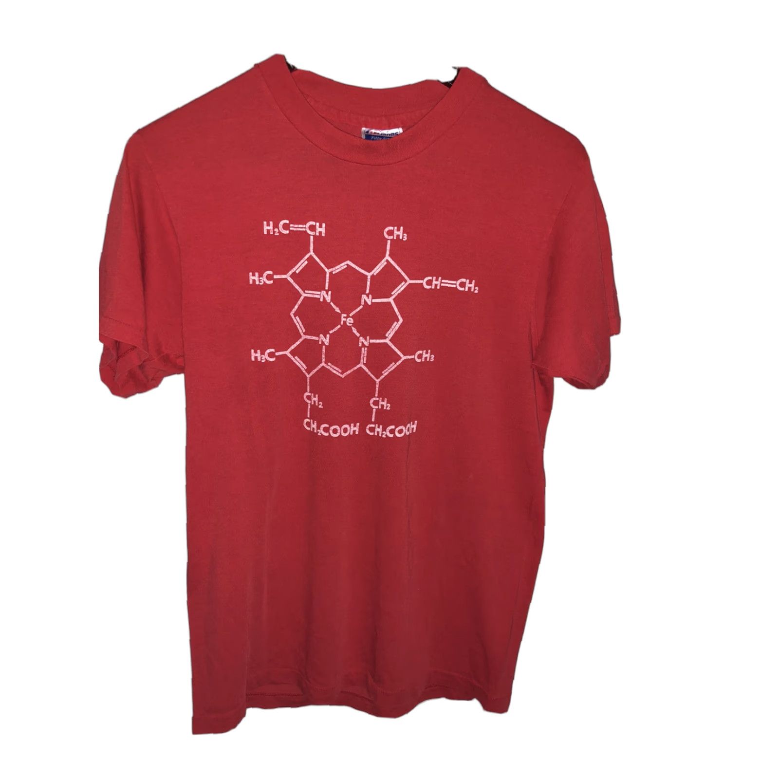 Hanes VINTAGE Hanes Chemistry Shirt Ccho2 Lab Red Large 80s Men T-Shirt Size US M / EU 48-50 / 2 - 1 Thumbnail