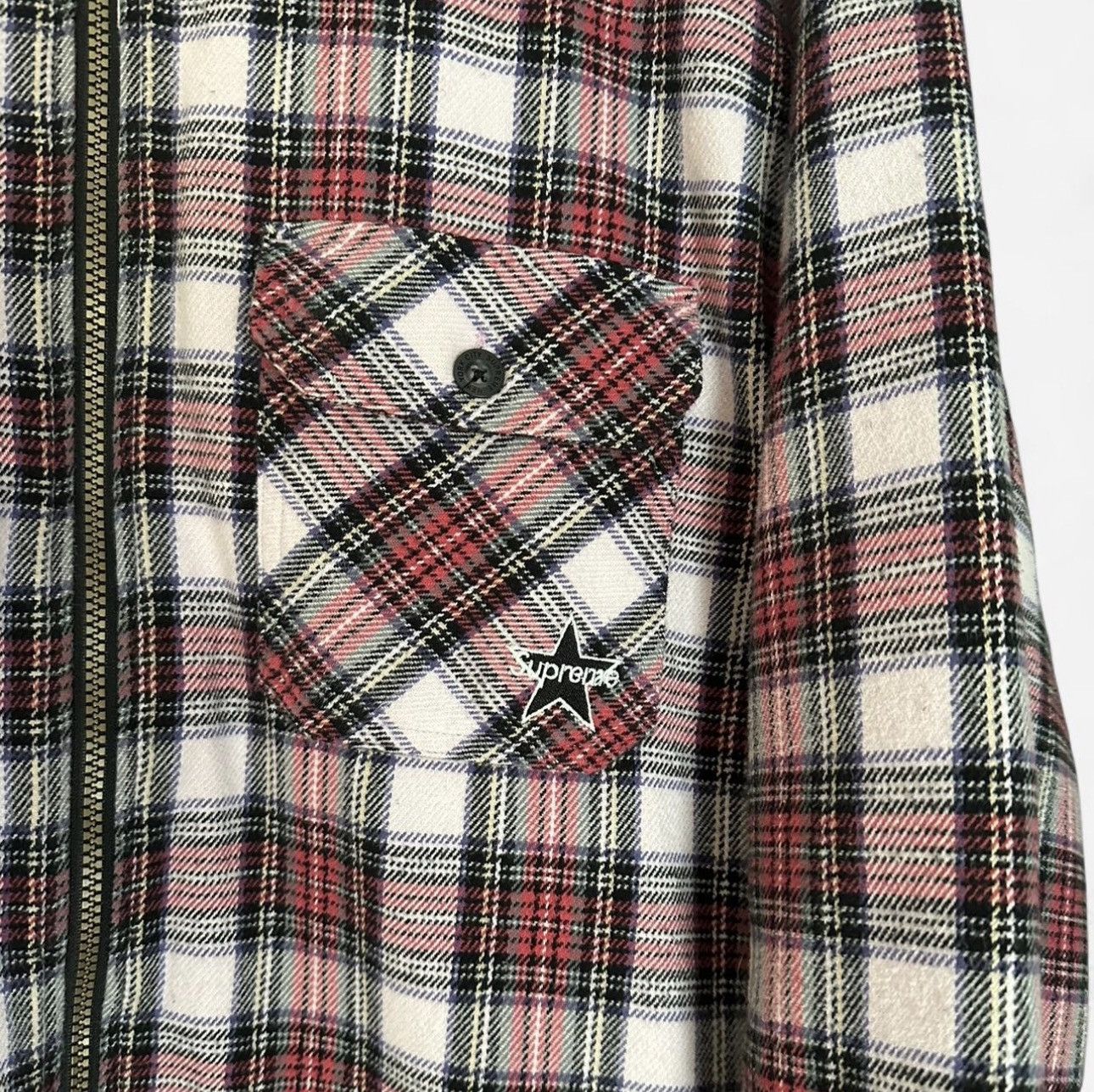 Supreme Supreme Zip Up Thermal Lined Flannel Jacket Size US L / EU 52-54 / 3 - 3 Thumbnail
