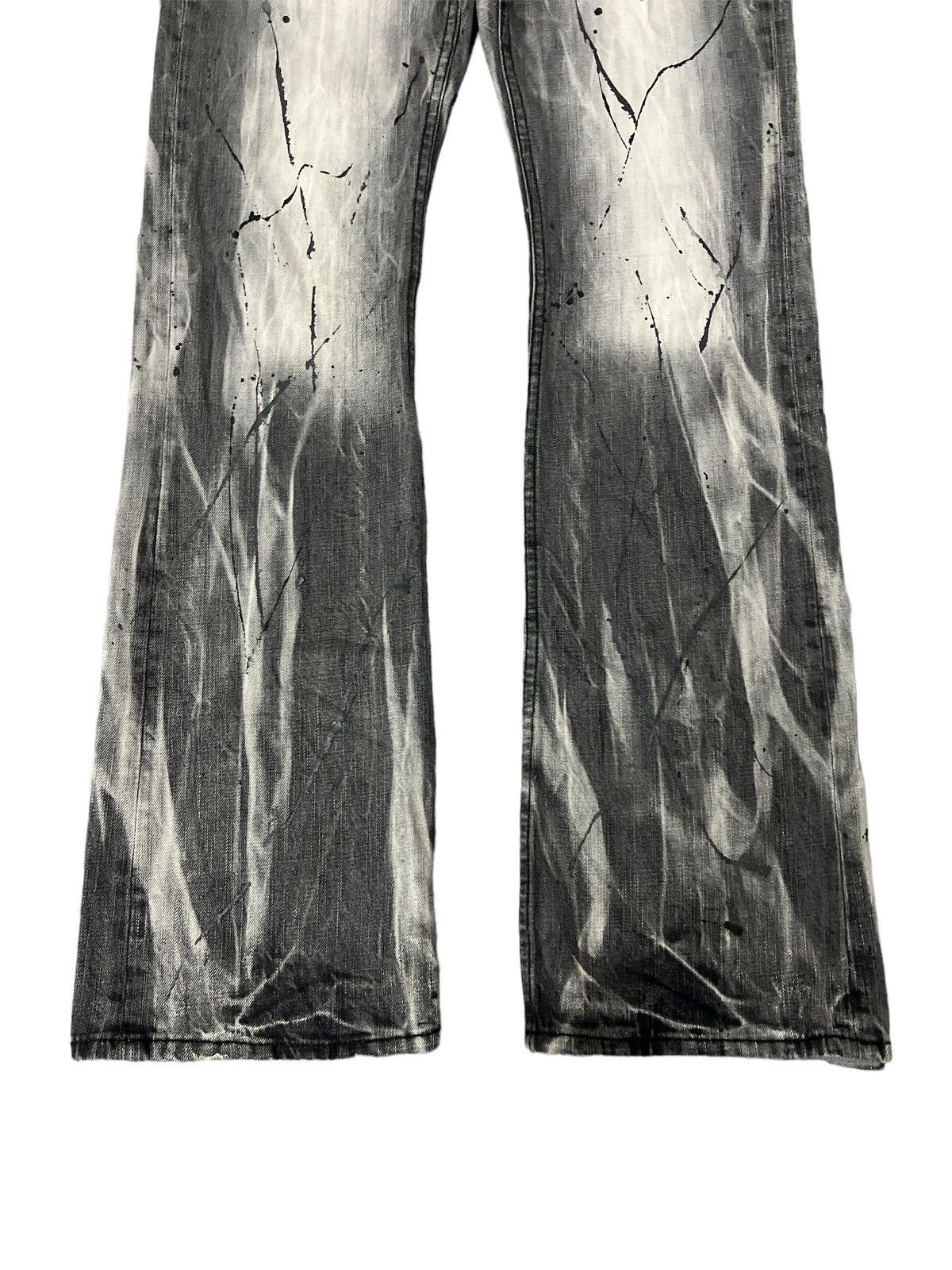 If Six Was Nine FLARED💥SORRIDERE SPLATER DISTRESSED DENIM PANT Size US 31 - 3 Thumbnail