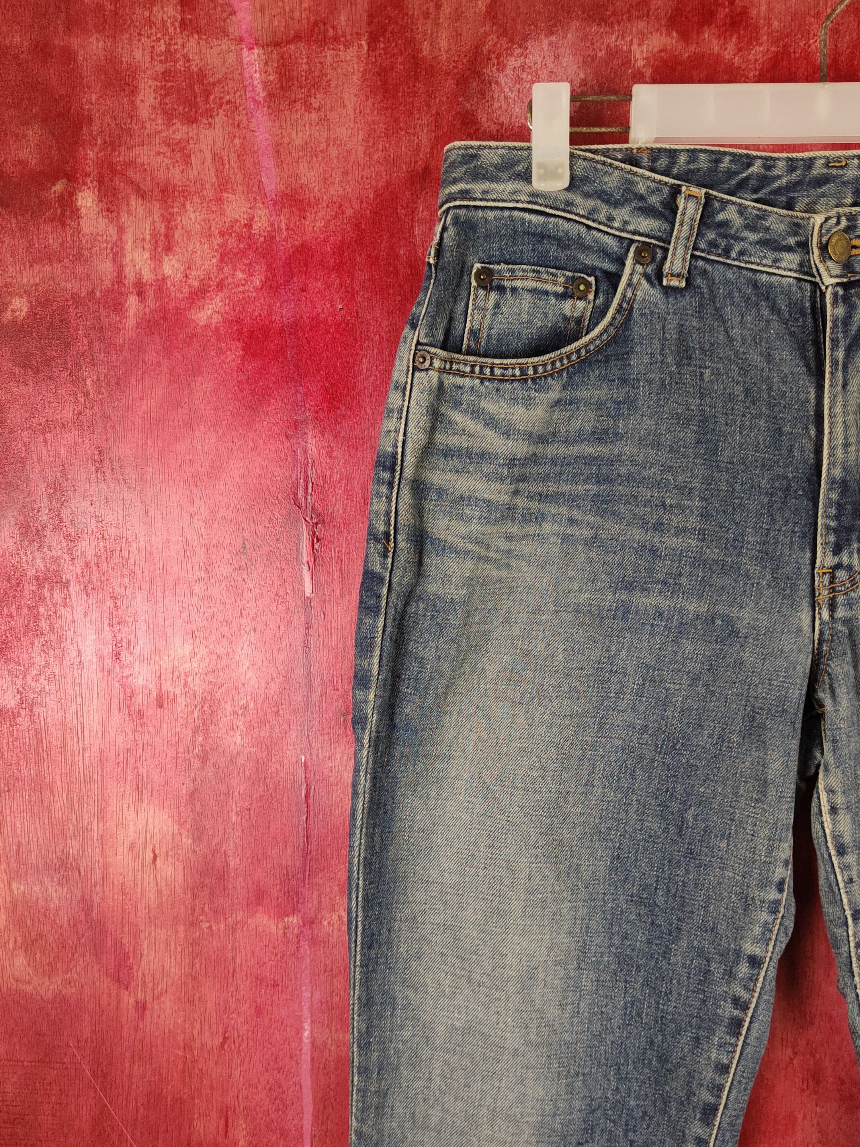 Edwin Something-Edwin Blue Faded Distressed Ripped Jeans #S2250 Size US 32 / EU 48 - 3 Thumbnail