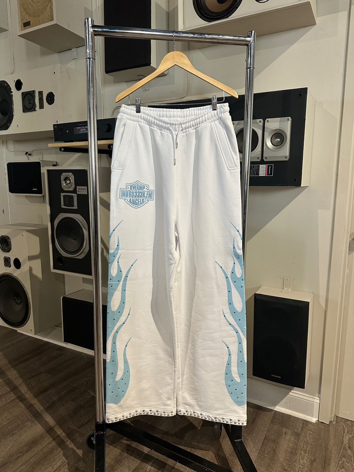 murd333r.fm Murder FM White Sweatpants Sz.M Size US 32 / EU 48 - 1 Thumbnail