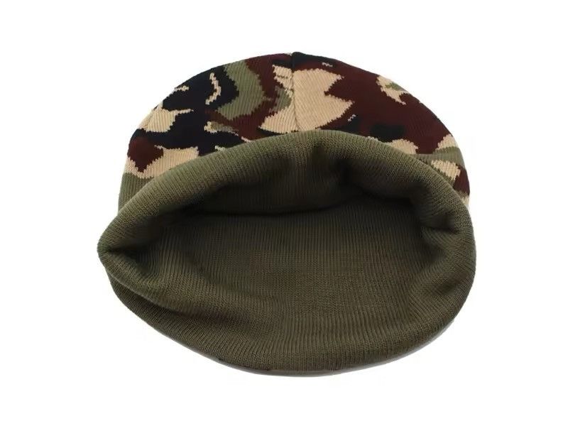 Japanese Brand Camouflage Knitted Elastic Beanie Hat Size ONE SIZE - 4 Thumbnail