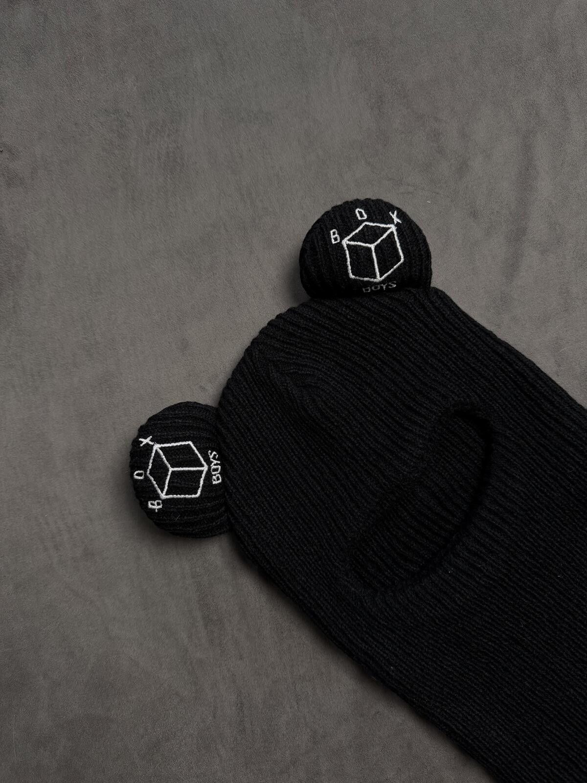 Japanese Brand Deadstock Box Boys Drill Black Balaclava Ski Mask OS Size ONE SIZE - 3 Thumbnail