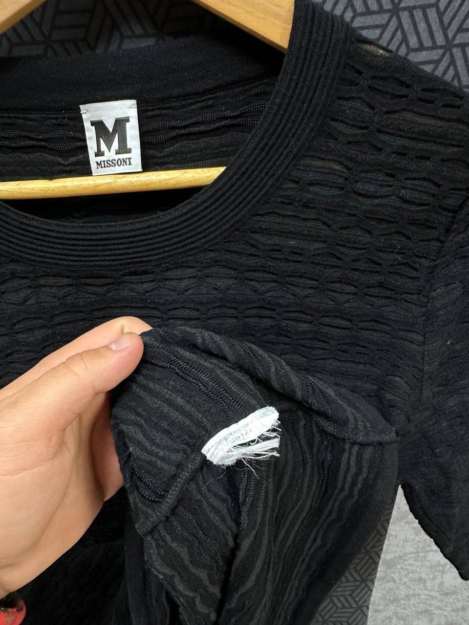 Missoni × Vintage Vintage Missoni Black Women T-shirt Size M / US 6-8 / IT 42-44 - 11 Thumbnail