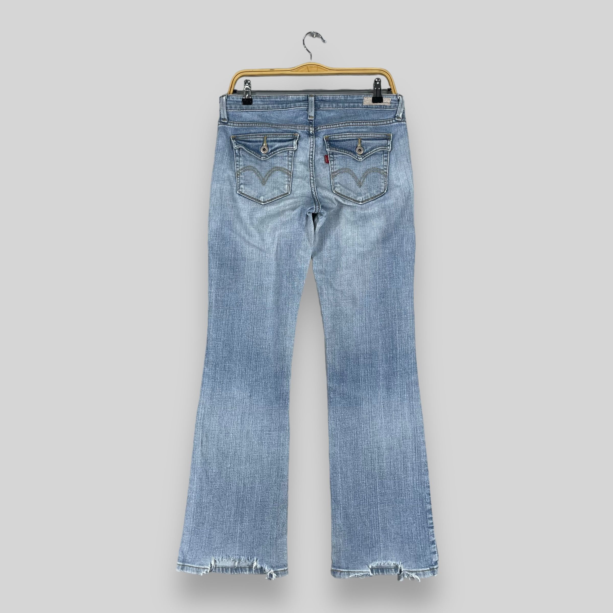 Levi's × Vintage W31 L31 Vintage Levis 545 Distressed Low Bootcut Jeans Size 31" - 5 Thumbnail