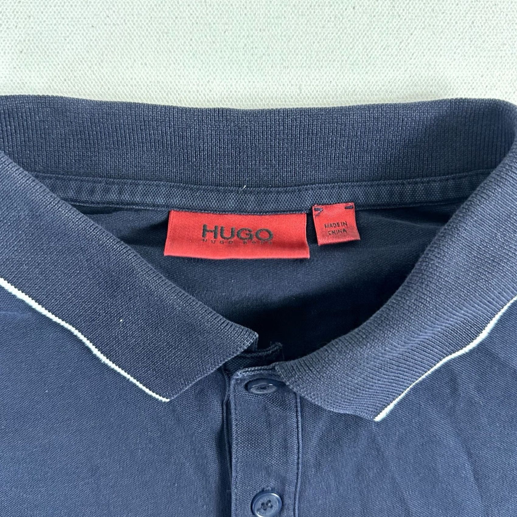 Hugo Boss HUGO BOSS Polo Shirt S/S Regular Fit Blue Mens Size Large Pima Cotton Size US L / EU 52-54 / 3 - 6 Thumbnail