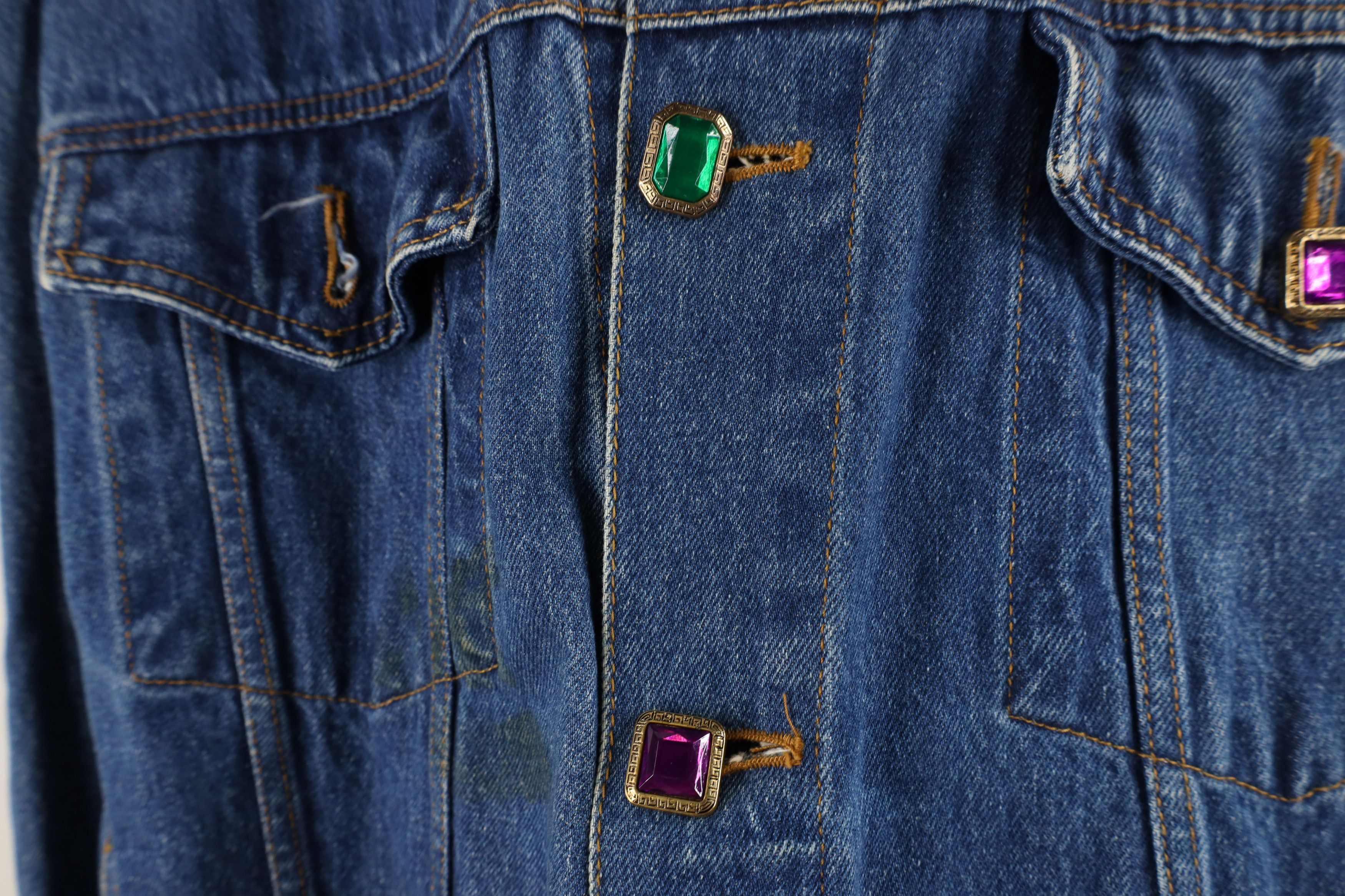 Vintage Vintage 90s Streetwear Jeweled Denim Jean Trucker Jacket Size XL / US 12-14 / IT 48-50 - 8 Thumbnail