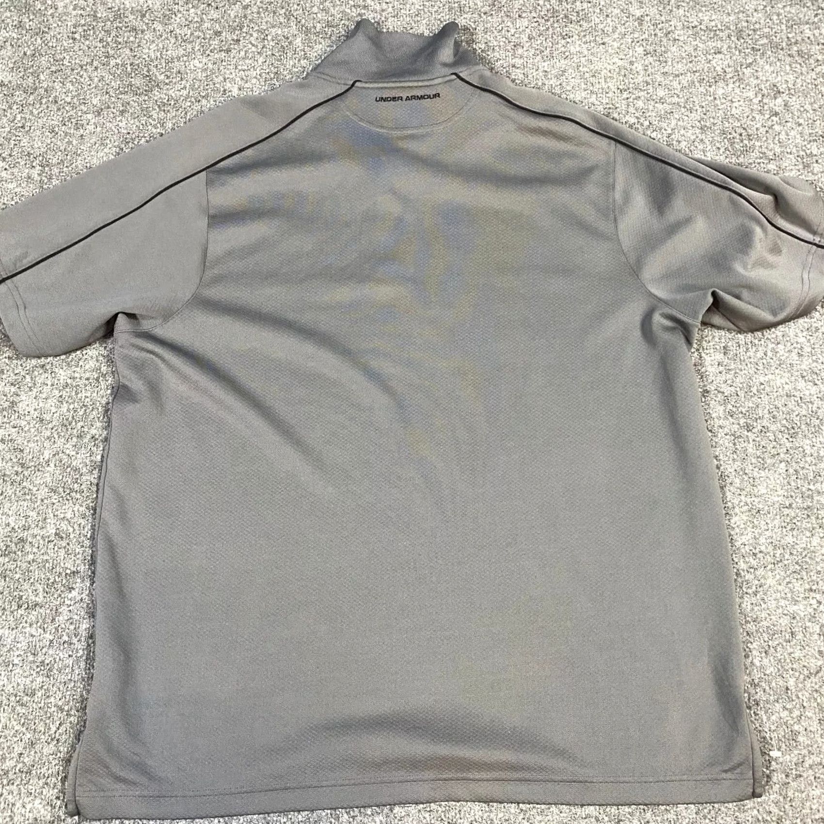 Under Armour Under Armour Polo Shirt 2XL Gray Mens Short Sleeve Collared Button Golf Sports Solid Heathered 2XL Mens Shirts Size US XXL / EU 58 / 5 - 6 Thumbnail