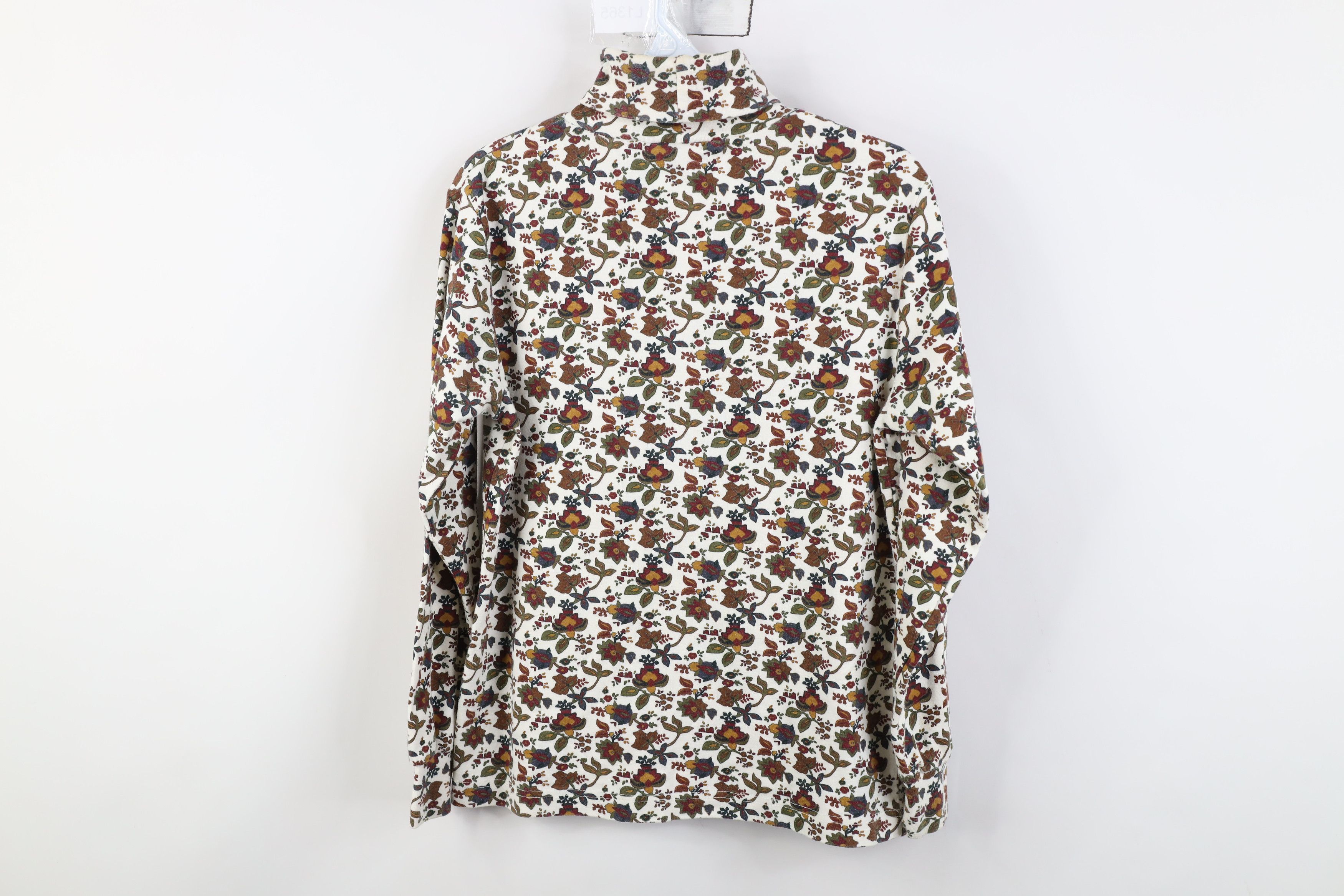 Vintage Vintage 90s Streetwear All Over Print Turtleneck T-Shirt Size S / US 4 / IT 40 - 8 Thumbnail