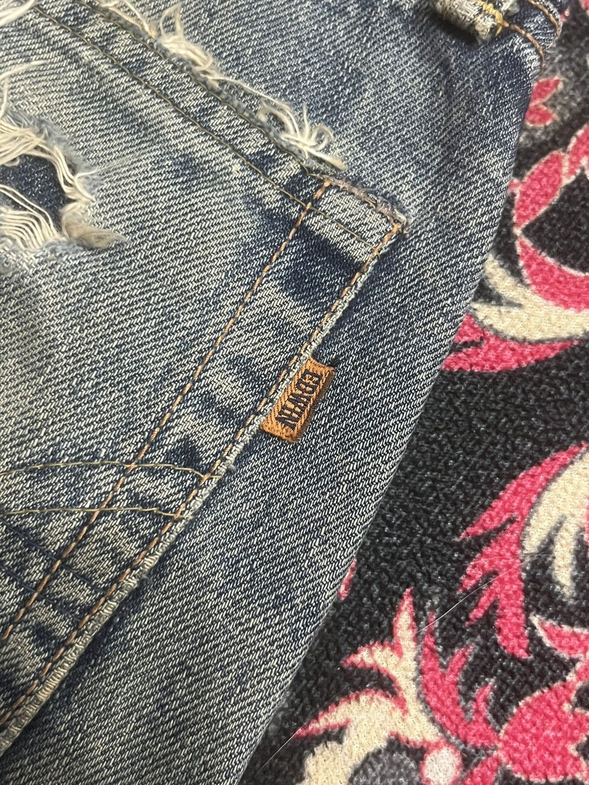 No Faith Studios Edwin 505XX Blue Faded Washed Distressed Selvedge Jeans Size US 29 - 10 Thumbnail