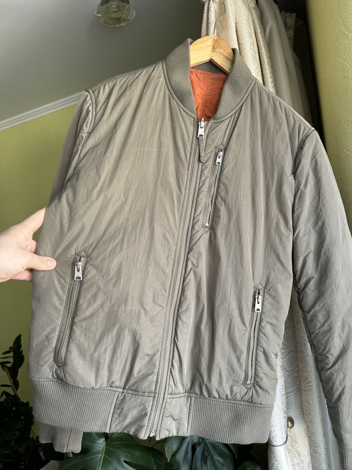 Allsaints AllSaints Nylon Bomber Jacket Khaki Military Avant Garde Size US S / EU 44-46 / 1 - 6 Thumbnail