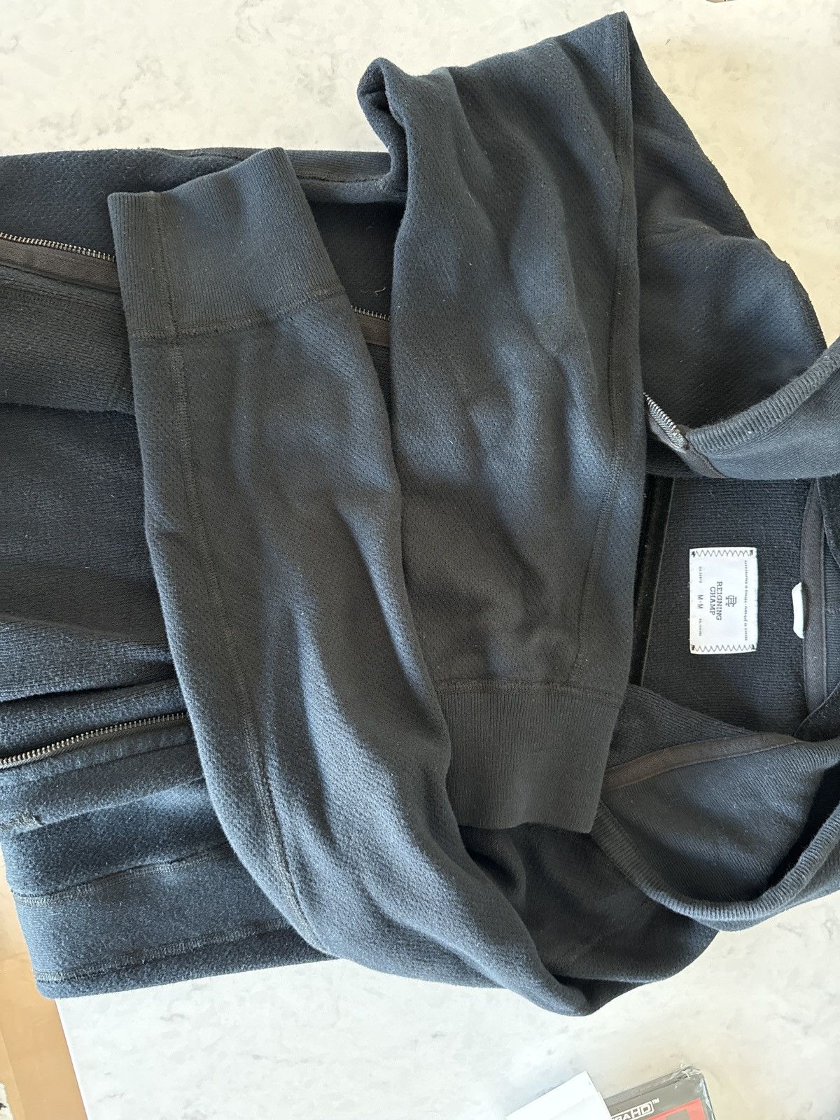Reigning Champ Reigning Champ Double Mesh Cotton Hoodie - Black M Size US M / EU 48-50 / 2 - 1 Thumbnail