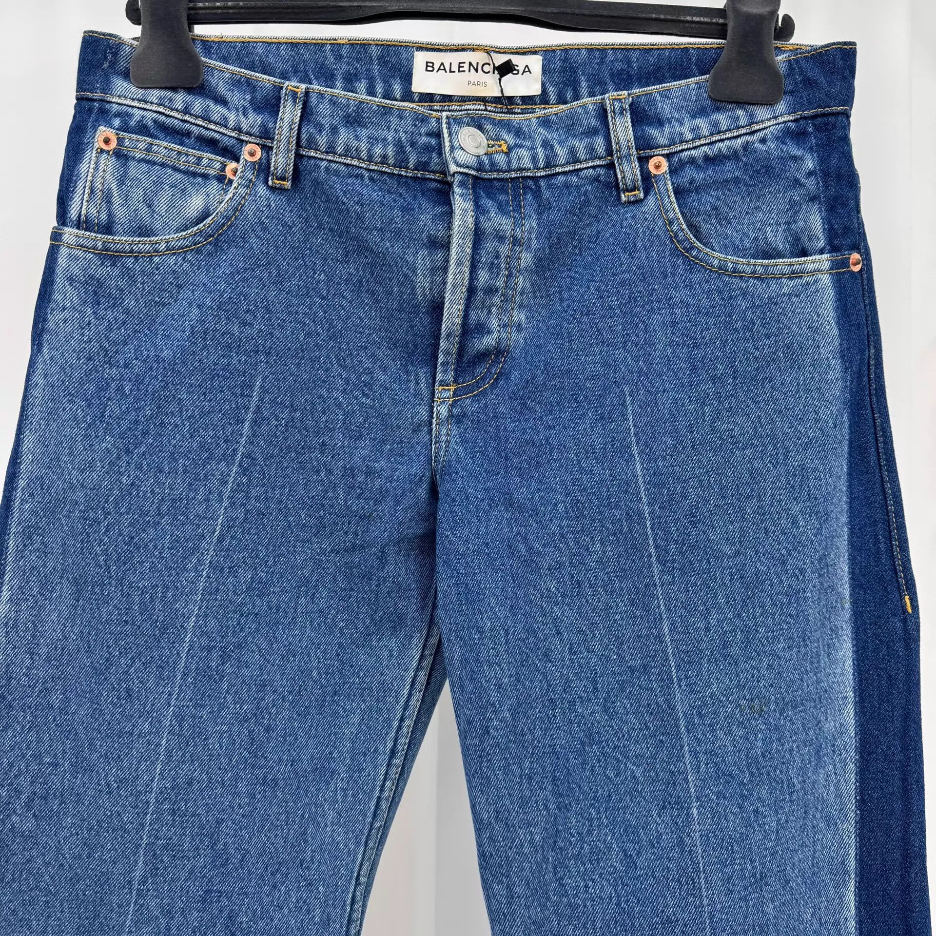 Balenciaga Balenciaga Washed Color Blocked Jeans 36 98 New Size 25" / US 0 / IT 36 - 3 Thumbnail