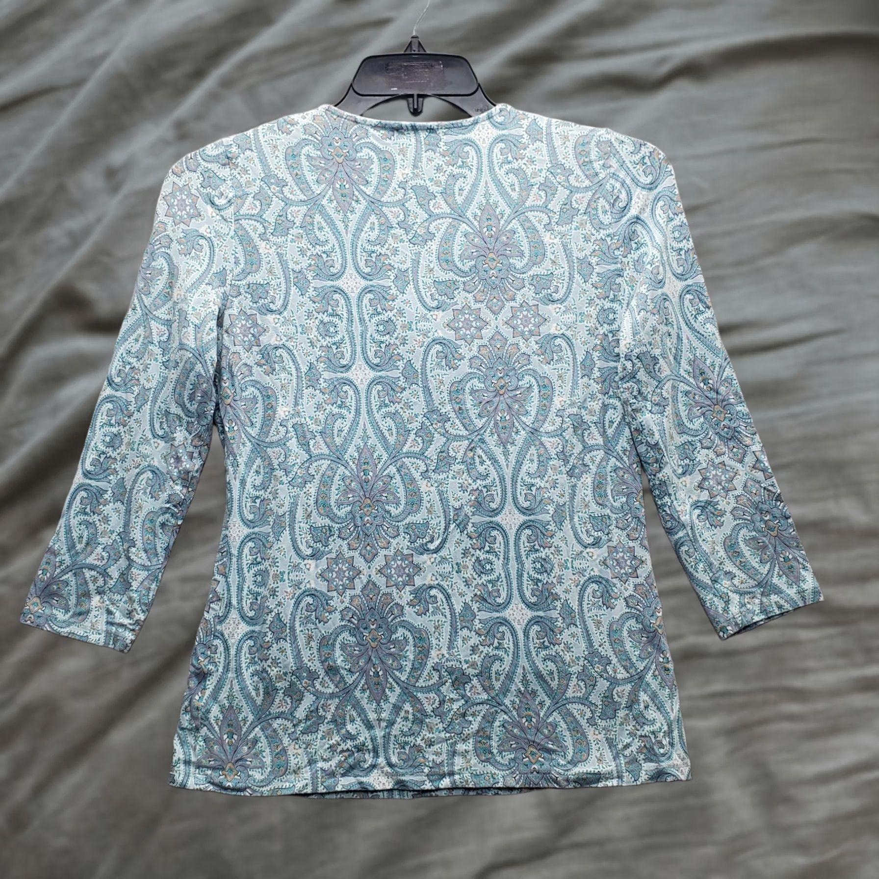 Talbots Talbots Crossover Top Womens Size S multicolor Paisley Stretch V-Neck Size S / US 4 / IT 40 - 1 Thumbnail