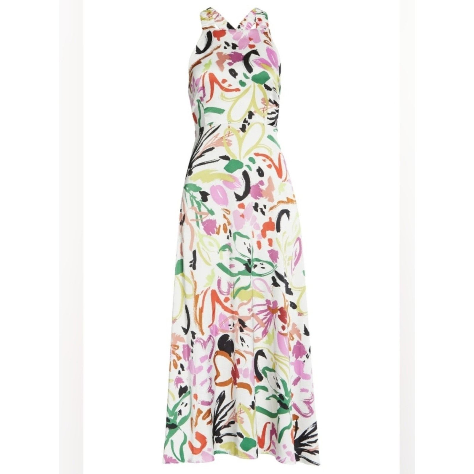Other En Saison Brushstroke Print Abstract Hazel Hatler Maxi Dress Size M / US 6-8 / IT 42-44 - 7 Thumbnail