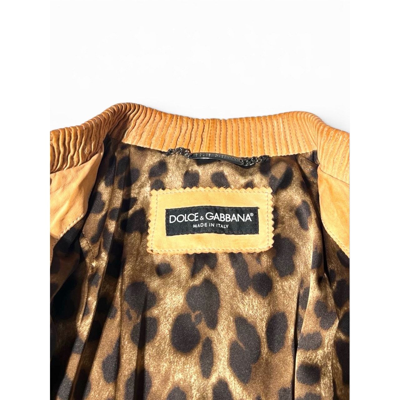 Dolce & Gabbana Dolce & Gabbana Leopard Lined Leather Bomber Jacket Size M / US 6-8 / IT 42-44 - 11 Thumbnail
