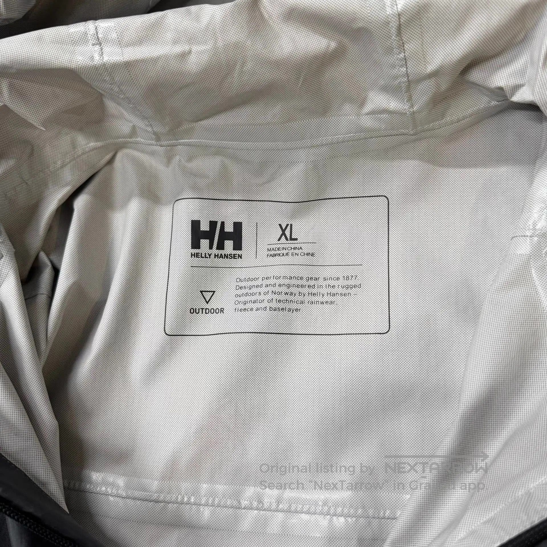 Helly Hansen Gray Hooded Rain Jacket . Size US XL / EU 56 / 4 - 3 Thumbnail