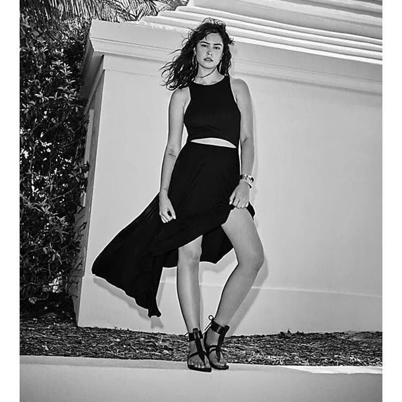 Free People Beach Black Bethany Midi Dress Size Large