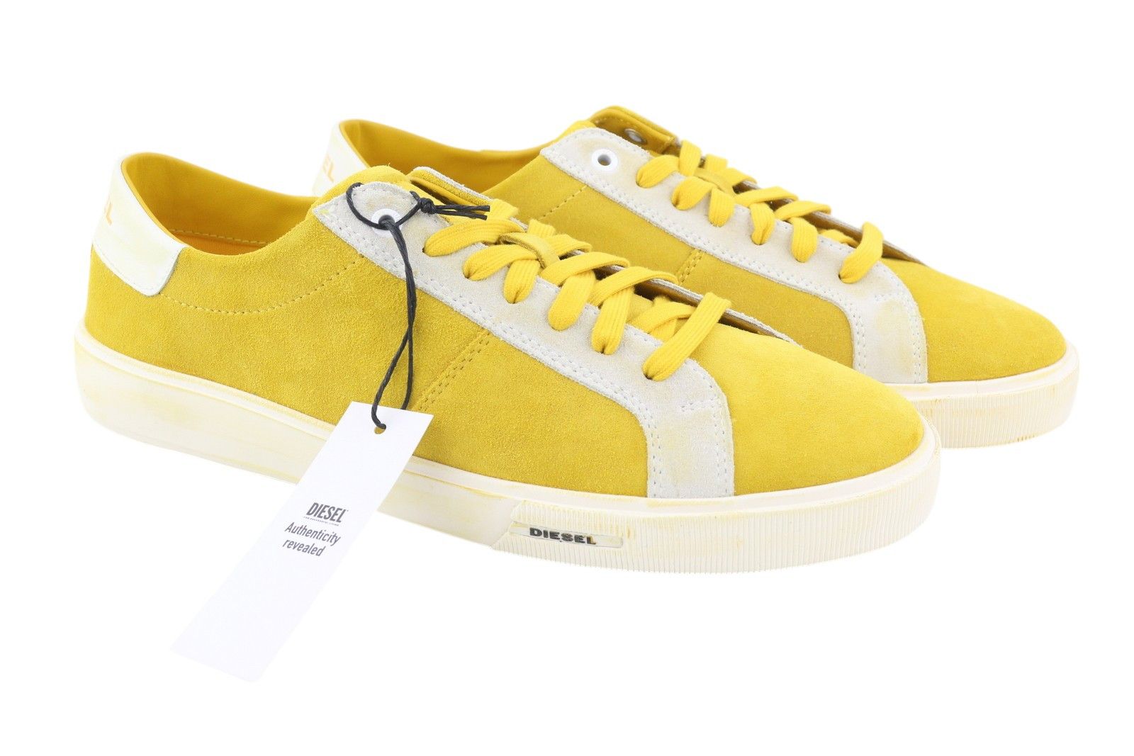 Diesel S-Mydori LC Men Sneakers EU44.5 Yellow Suede Leather 41131 Size US 11.5 / EU 44-45 - 2 Thumbnail