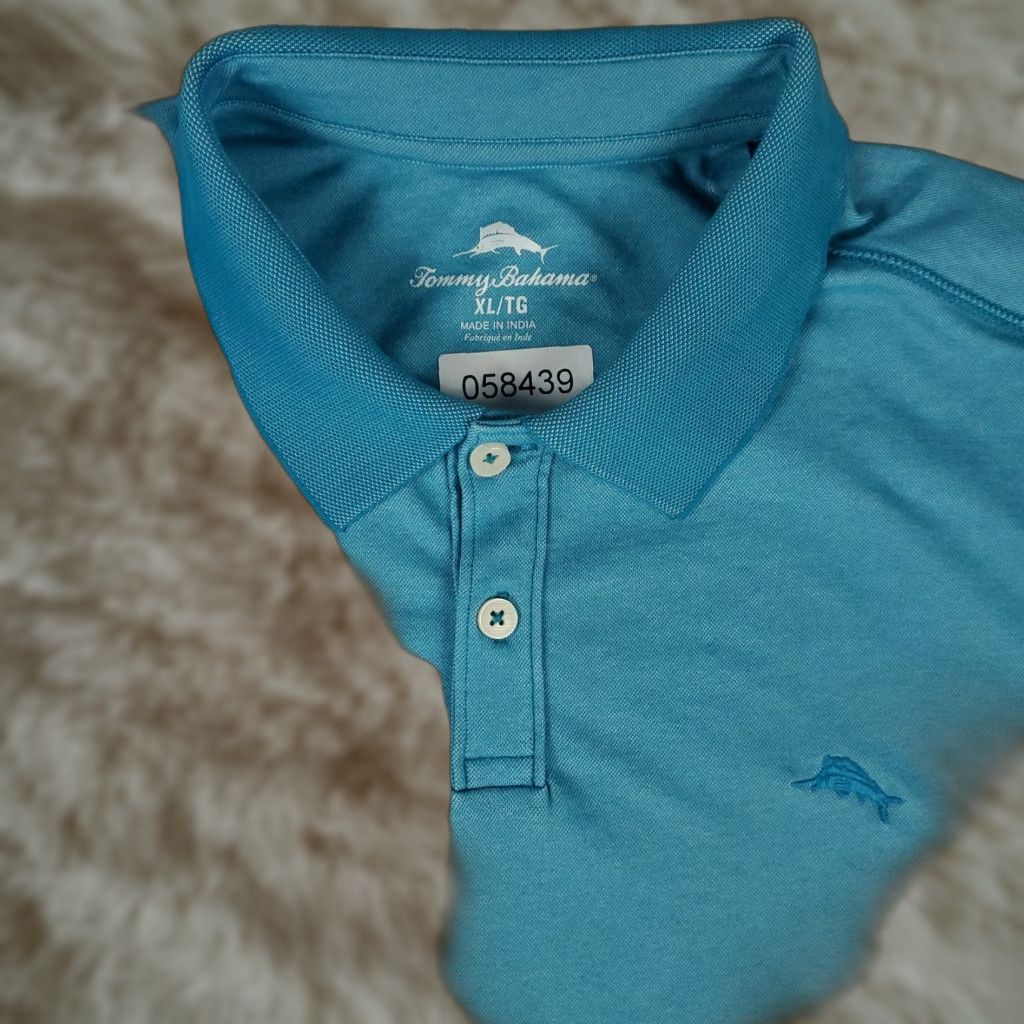 Tommy Bahama VINTAGE Tommy Bahama Polo Shirt Mens XL Blue Marlin Casual Short Sleeve Shirt Adult XL Blue Polo Tommy Bahama Mens Size US XL / EU 56 / 4 - 1 Thumbnail